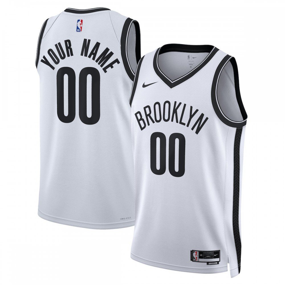 Brooklyn Nets Unisex 2022/23 Swingman Custom Jersey White - Association Edition-Pro Kit Vault | Brand New 26/27 Sports Jerseys